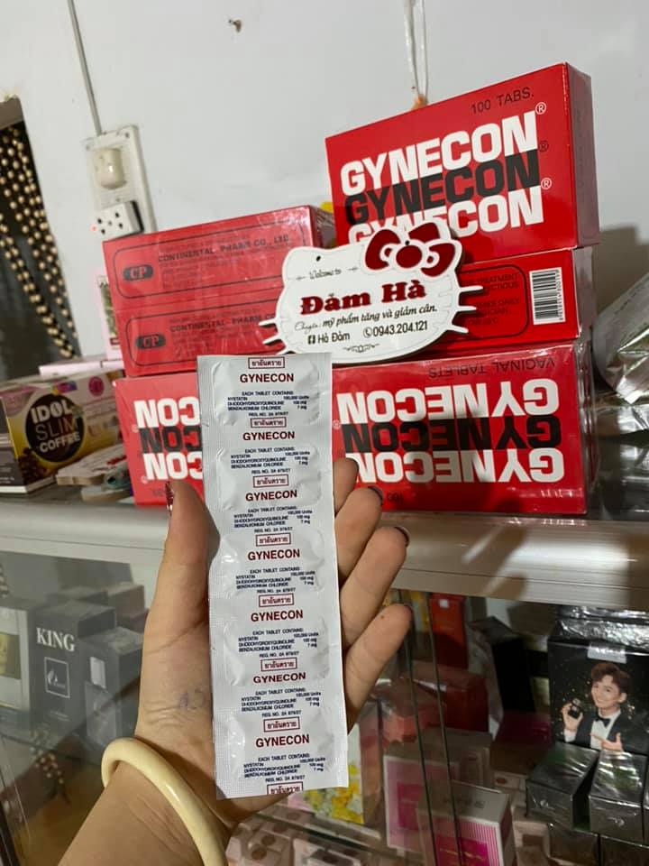 1 Vỉ Viên Đặt Gynecon Thái Lan - 1 vỉ 5 viên