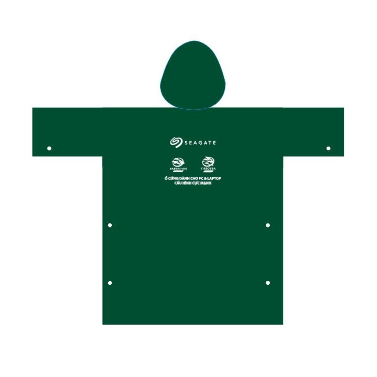 [ELHA gift] Áo mưa cánh dơi vải dù Seagate