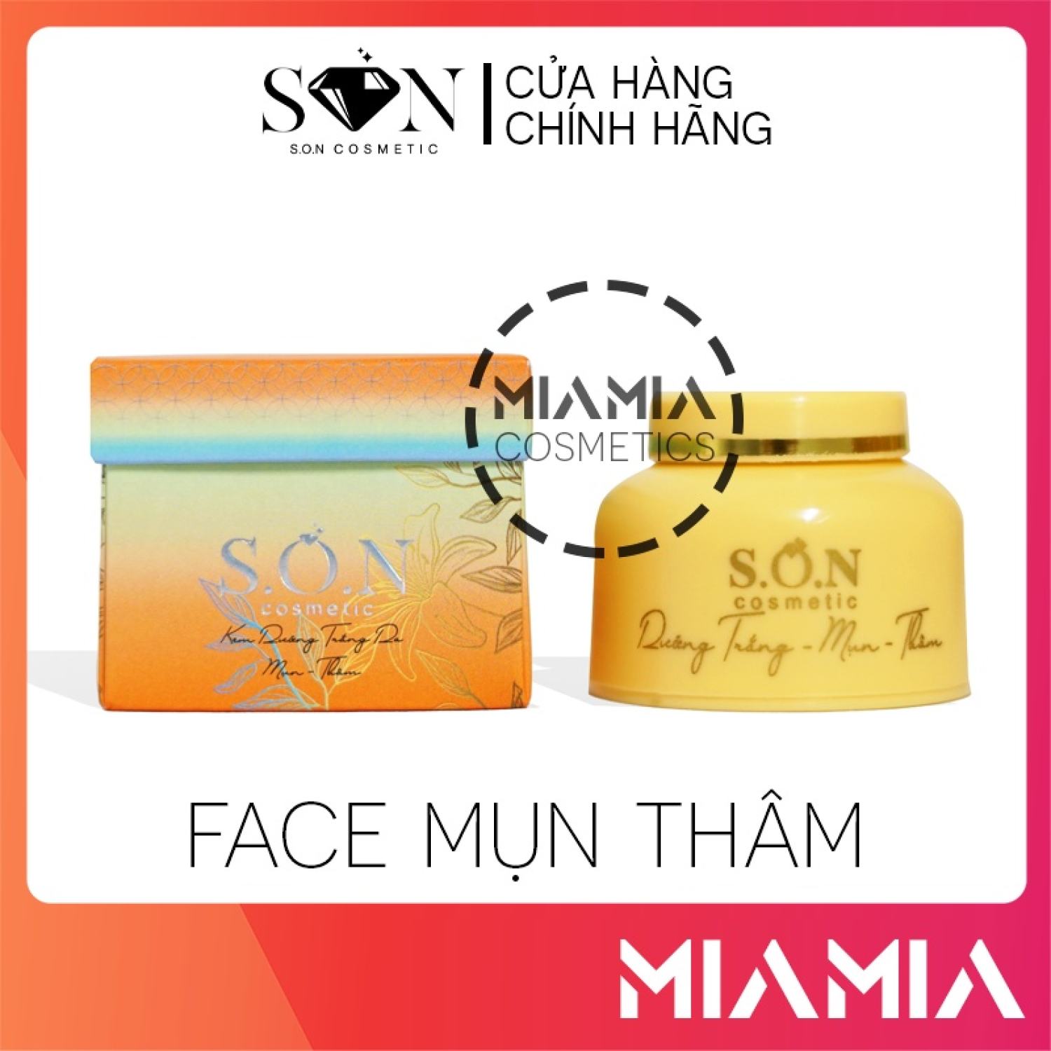 Kem face son màu vàng chính hãng - kem dưỡng trắng da giảm mụn thâm s.o.n group - 8938532048042