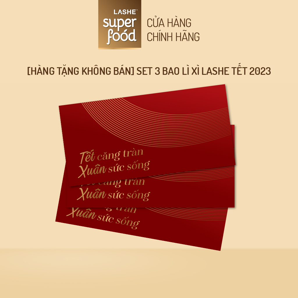 [Hàng tặng không bán] Set 3 Bao Lì Xì Lashe Tết 2024
