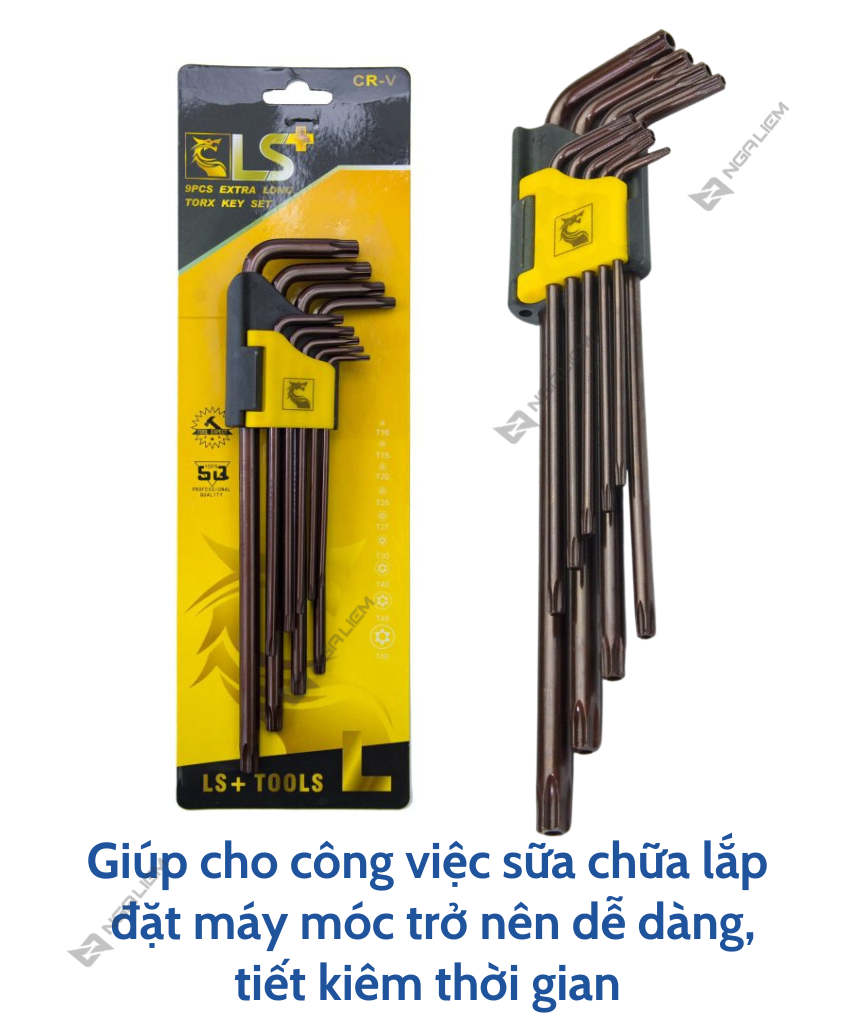 Bộ lục giác S2 9 món LS+ (Bông – Bi Dài)