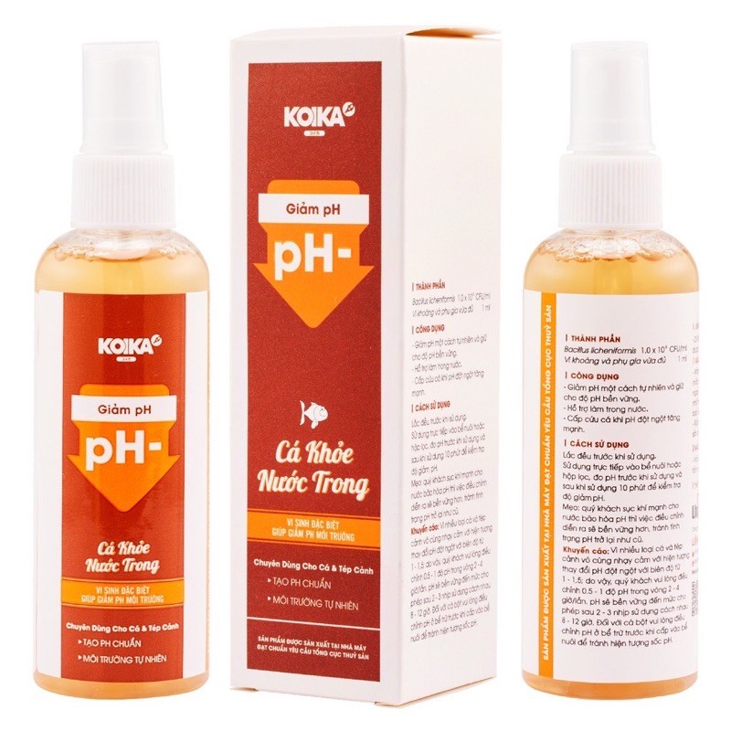 [HCM]Dung Dịch Làm Giảm pH | KOIKA pH- - GIẢM pH (105ml)
