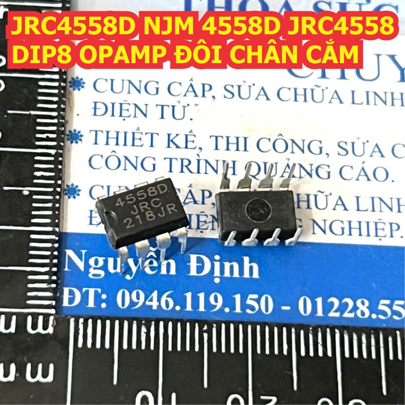 10 con JRC4558D NJM 4558D JRC4558 4558 DIP-8 OPAMP ĐÔI CHÂN CẮM hàng thường / chính hãng kde0262