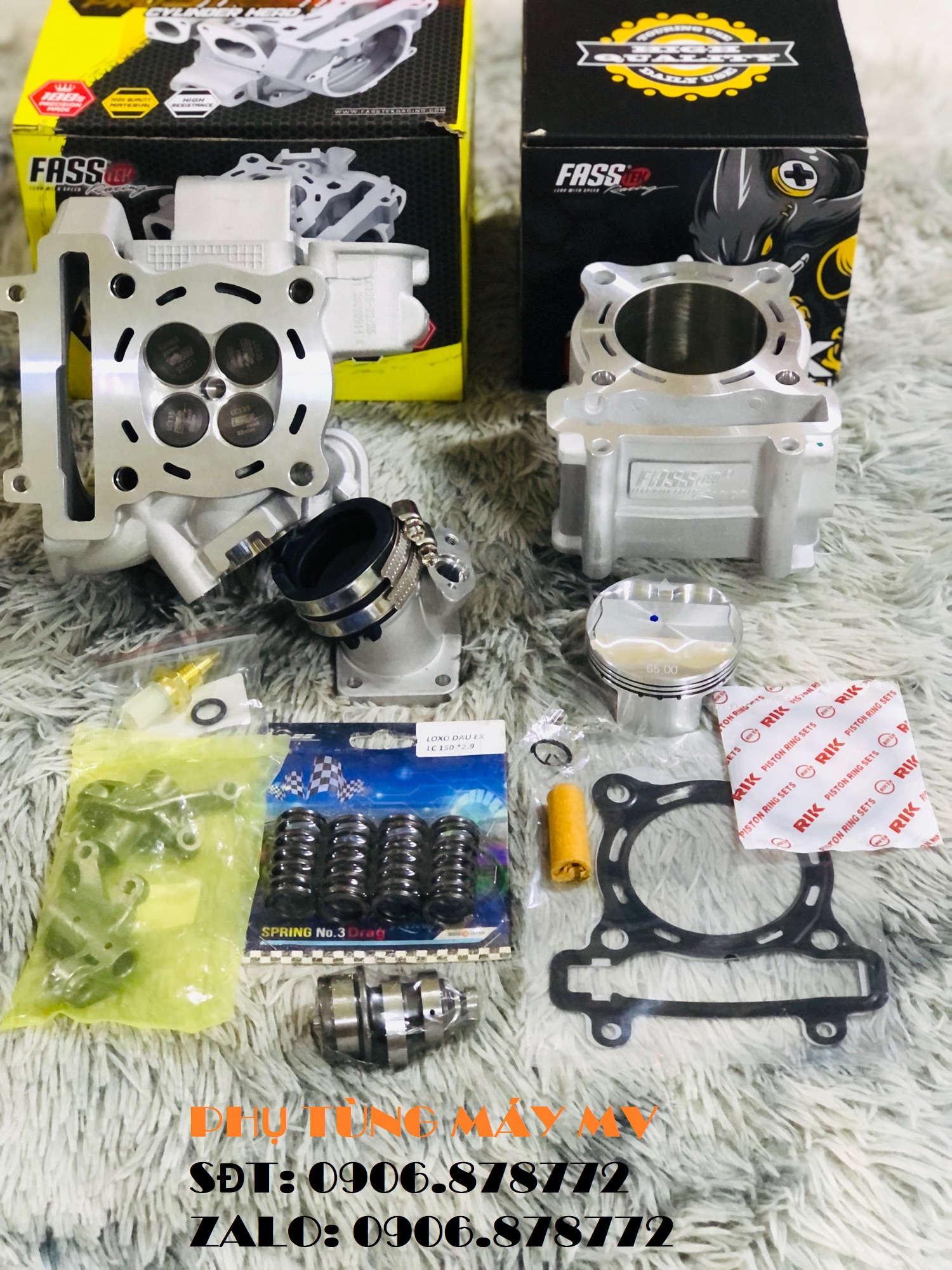Combo đầu lòng 65zz ver 3 bền nhẹ dành cho xe ex150. mã 7.