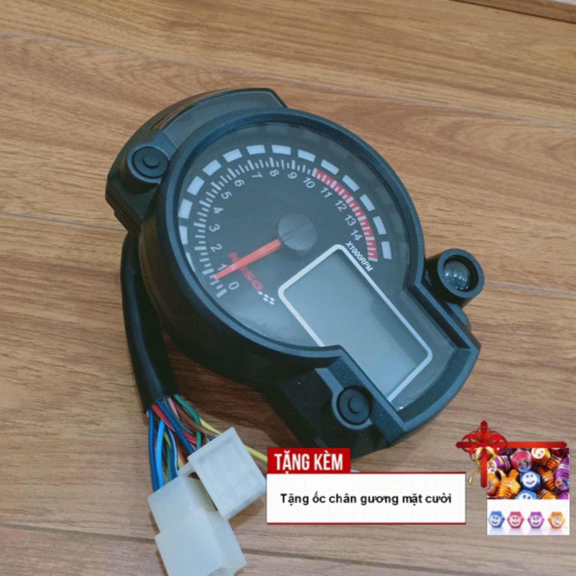 TẶNG KÈM ĐÔI ỐC CHÂN GƯƠNG - [SIÊU RẺ] Đồng hồ điện tử Koso RX2N gắn cho các loại xe máy cực chất - A439
