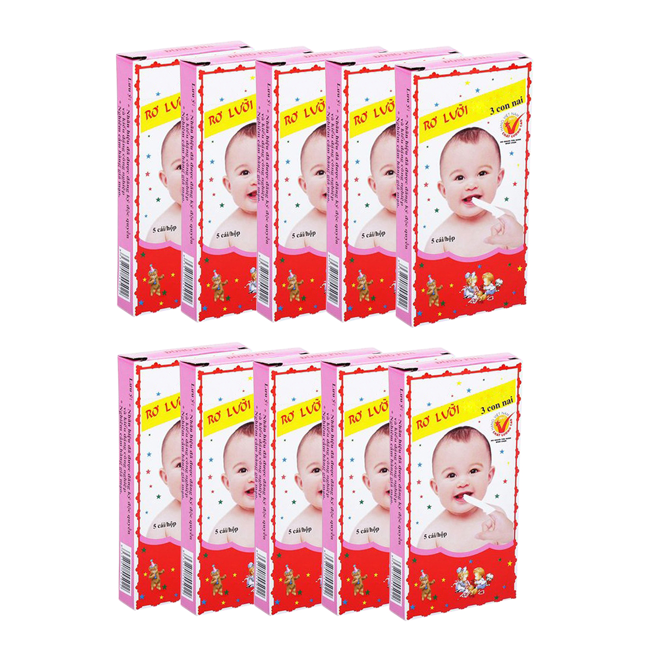Rơ lưỡi, gạc rơ lưỡi xỏ ngón Đông Fa (1 hộp 5 cái)