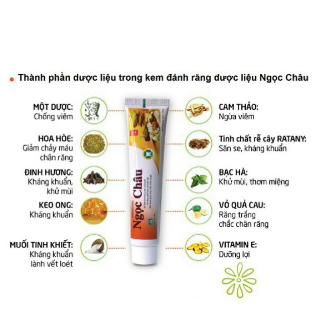 Kem đánh răng dược liệu Ngọc Châu P069
