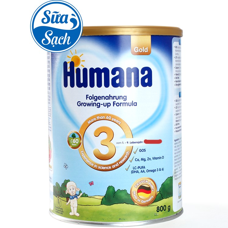 [HCM]Sữa Humana Gold 3 650gr Date mới (Combo 2 Lon 800Gr)