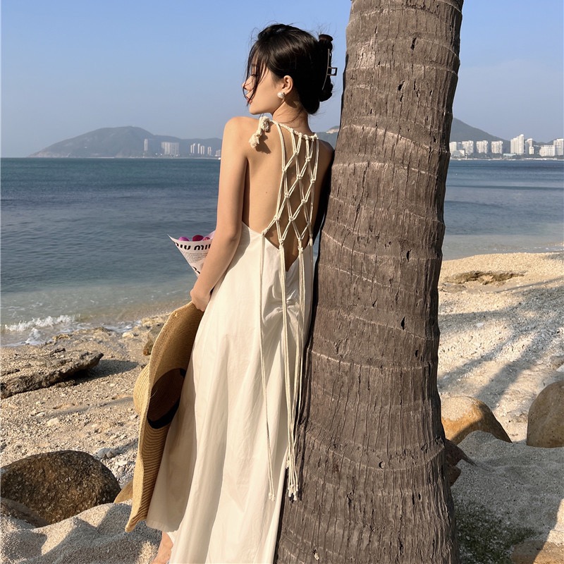 Maxi 2023, mẫu maxi mới thiết kế lưng kiểu bện dây độc đáo