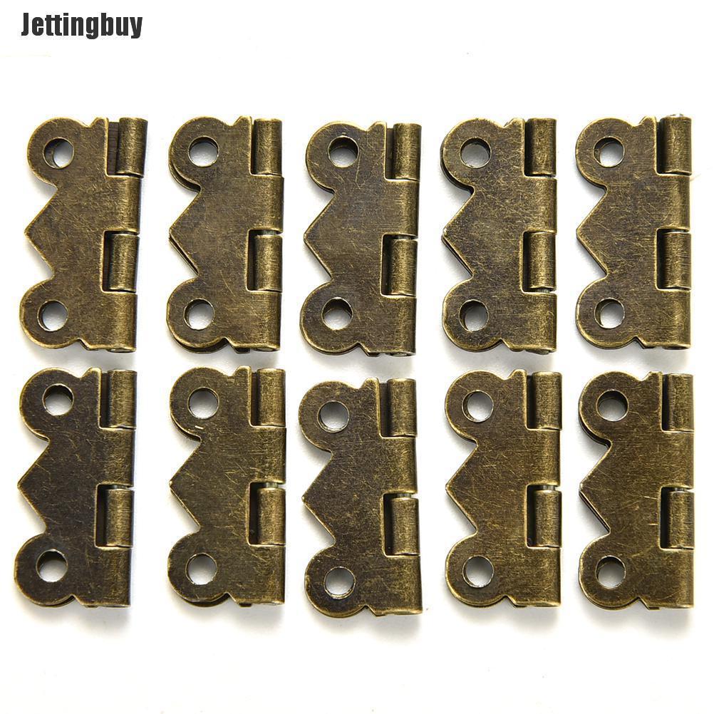 Jettingbuy 10/20pcs Decorative Vintage Mini Butterfly Hinges For Cabinet