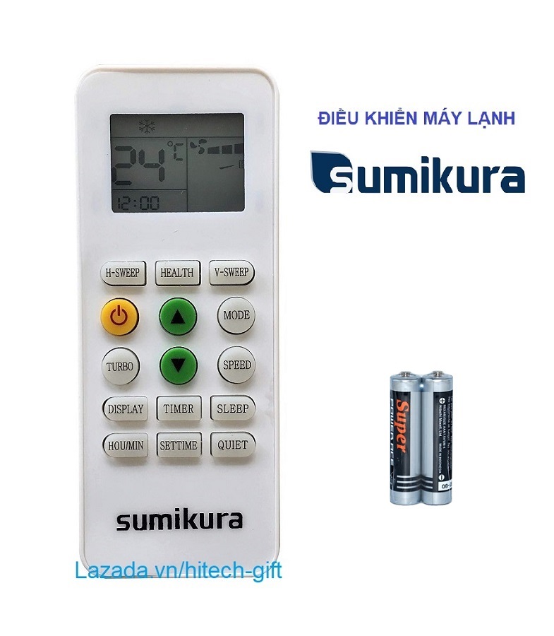 Remote Điều Khiển Máy Lạnh Sumikura Điều Hòa Không Khí Kèm Pin