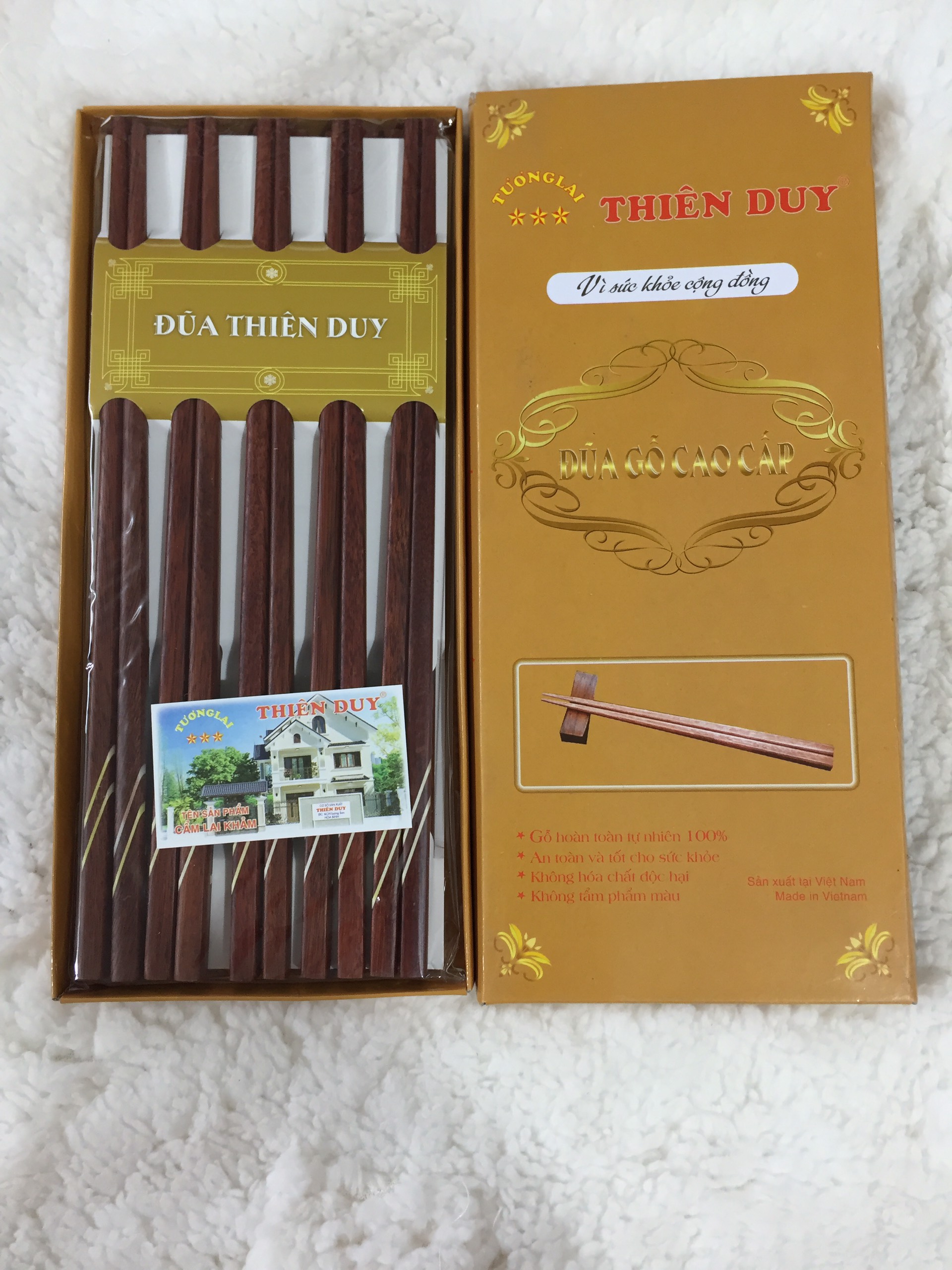 Đũa gỗ khảm cao cấp Thiên Duy