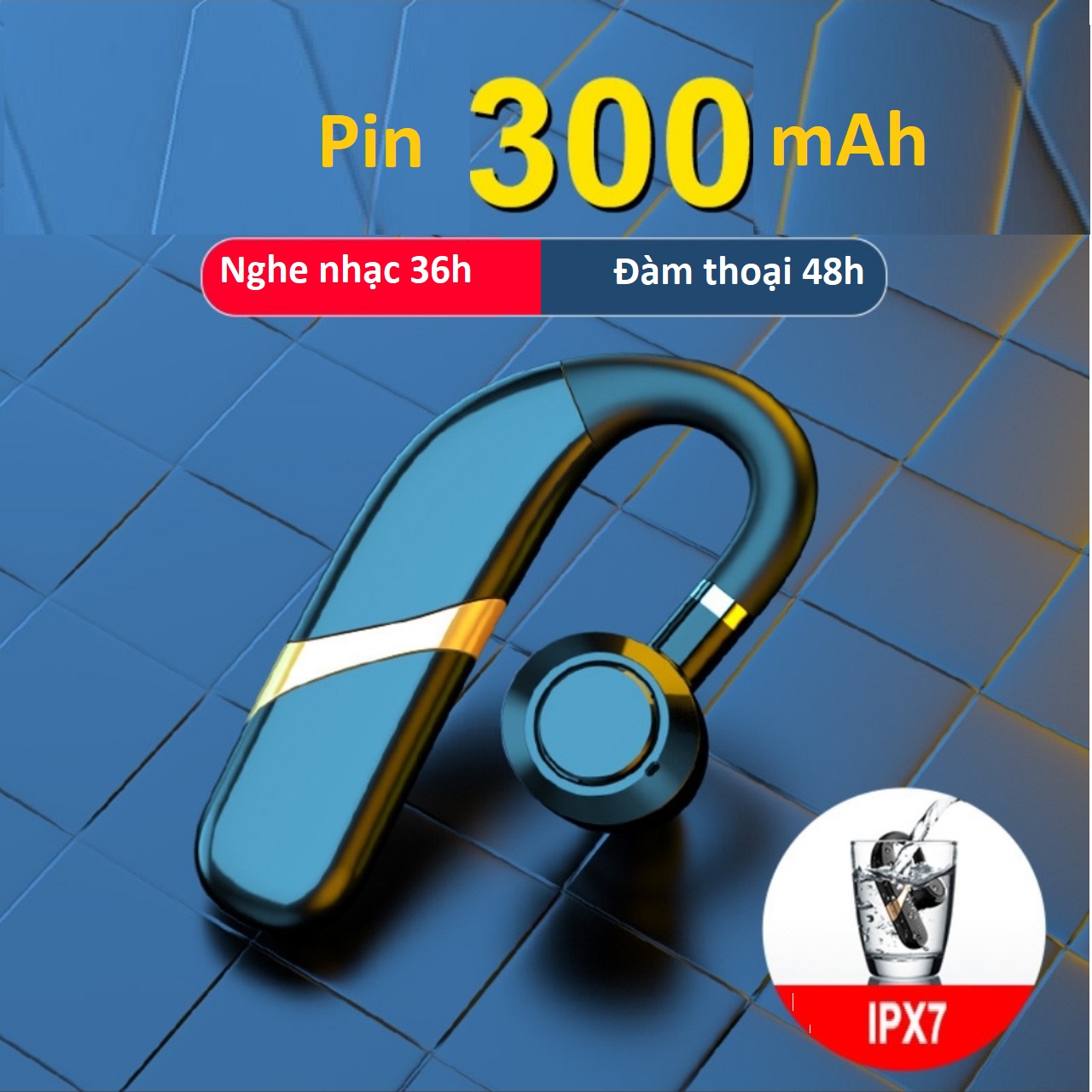 >> BÁO GIÁ TAI NGHE BLUTOOTH GYM 530. PIN 1000 MAH. NGHE NHẠC 100H,HỖ TRỢ KẾT NỐI THẺ NHỚ NGOÀI. ÂM THAN 9D NGHE NHẠC ĐỈN | Shopee Lazada Sendo Tiki mới nhất 76 Tai nghe bluetooth 5.0 kết nối 2 điện thoại,móc tai xoay 180 độ, chống nước, Pin 300mAh nghe nhạc 30 giờ, đàm thoại 36 giờ, tặng kèm tai nghe phụ, Hỗ trợ chức năng điều khiển giọng nói Siri.