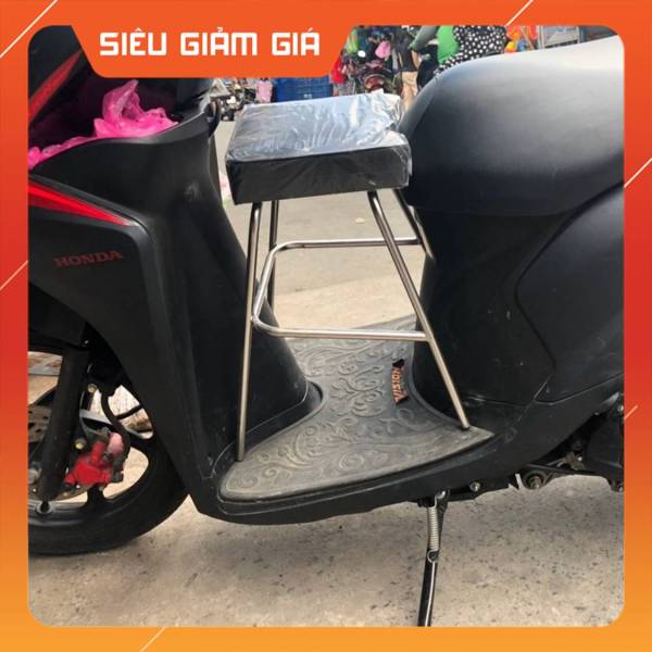 Ghế ngồi xe máy cho bé 💖 HCM - LẺ = SỈ 💖 Xe Tay Ga Yên Nệm, Không Tựa,,An Toàn Cho Bé