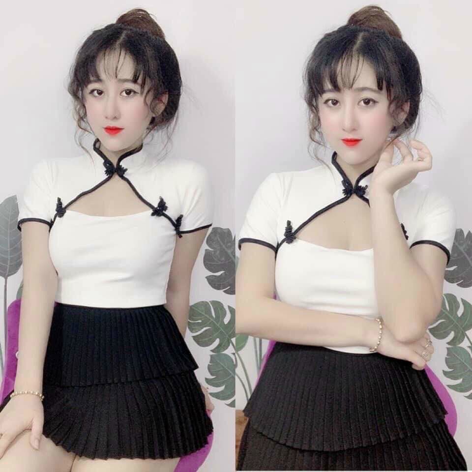 [HCM]Áo croptop thun gân
