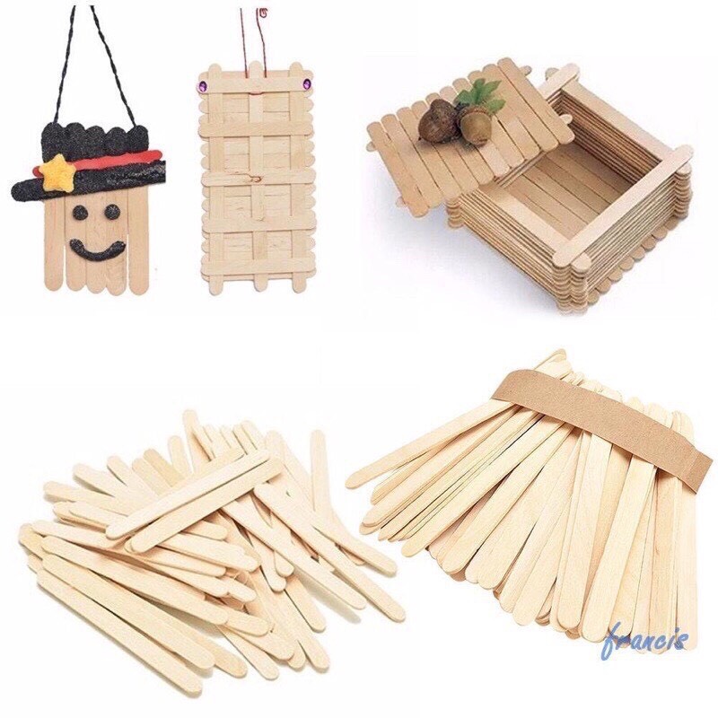 Que Kem Gỗ, Que Gỗ Làm Handmade - Gói 500g