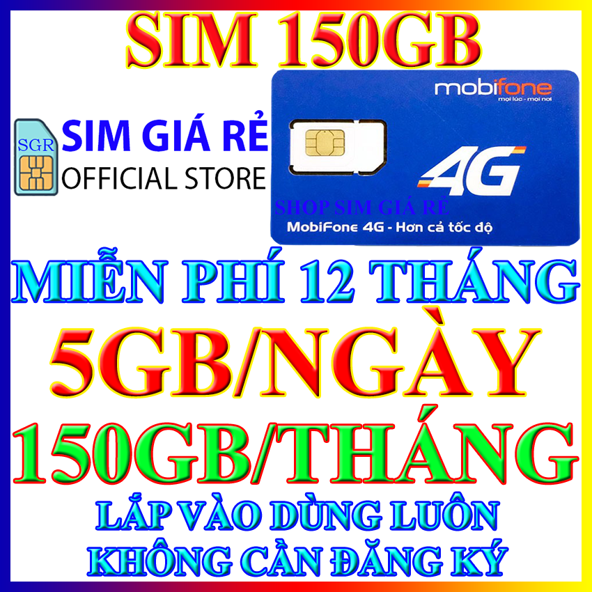 CHƯA KÍCH HOẠT. Sim 4G trọn gói 1 năm không nạp tiền Sim 4G trọn gói 12 tháng Sim 4G Mobifone 12MDT50 12FD50 21G12 12MAX60 MDT250A MDT250 MDT255 Shop Sim