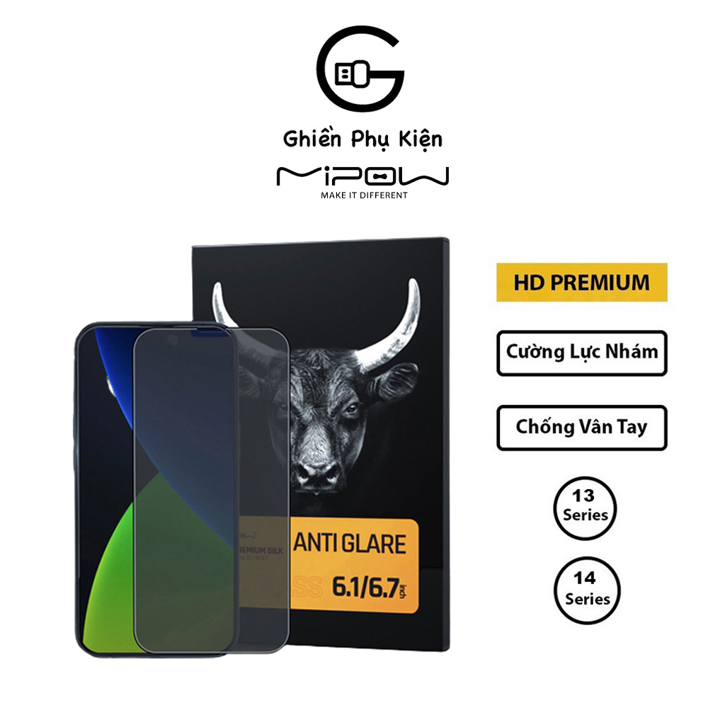 Cường lực chống vân tay mipow kingbull anti-glare premium hd 2.7d dành cho iphone