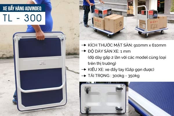 Xe đẩy hàng ADVINDEQ TL-300 (Tải trọng 300-350kg)