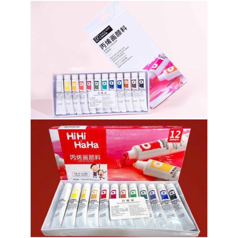 Set bột vẽ cọ bản chính hãng 12 màu chuyên dụng làm nail