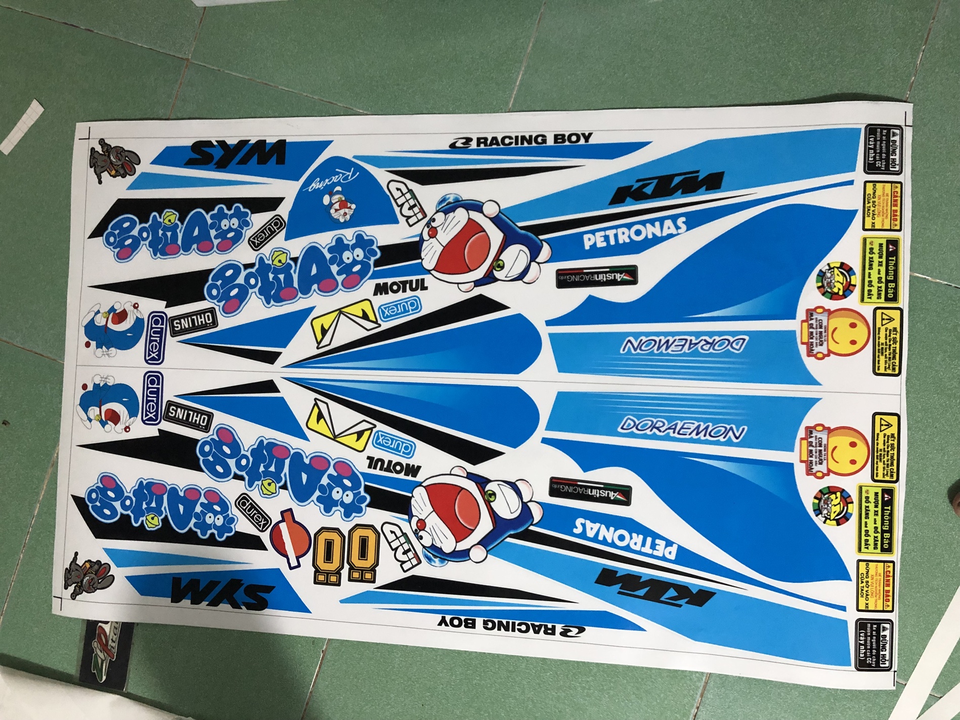 Tem RỜI ELEGANT 50 DOREMON 2016 TRẮNG XANH