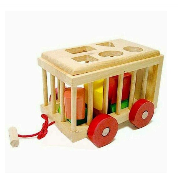 Xe cũi thả hình bằng gỗ cho bé