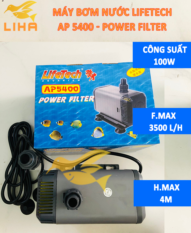 Máy Bơm Lifetech AP5400 - Bơm Nước Hút Cặn Cho Bể Cá