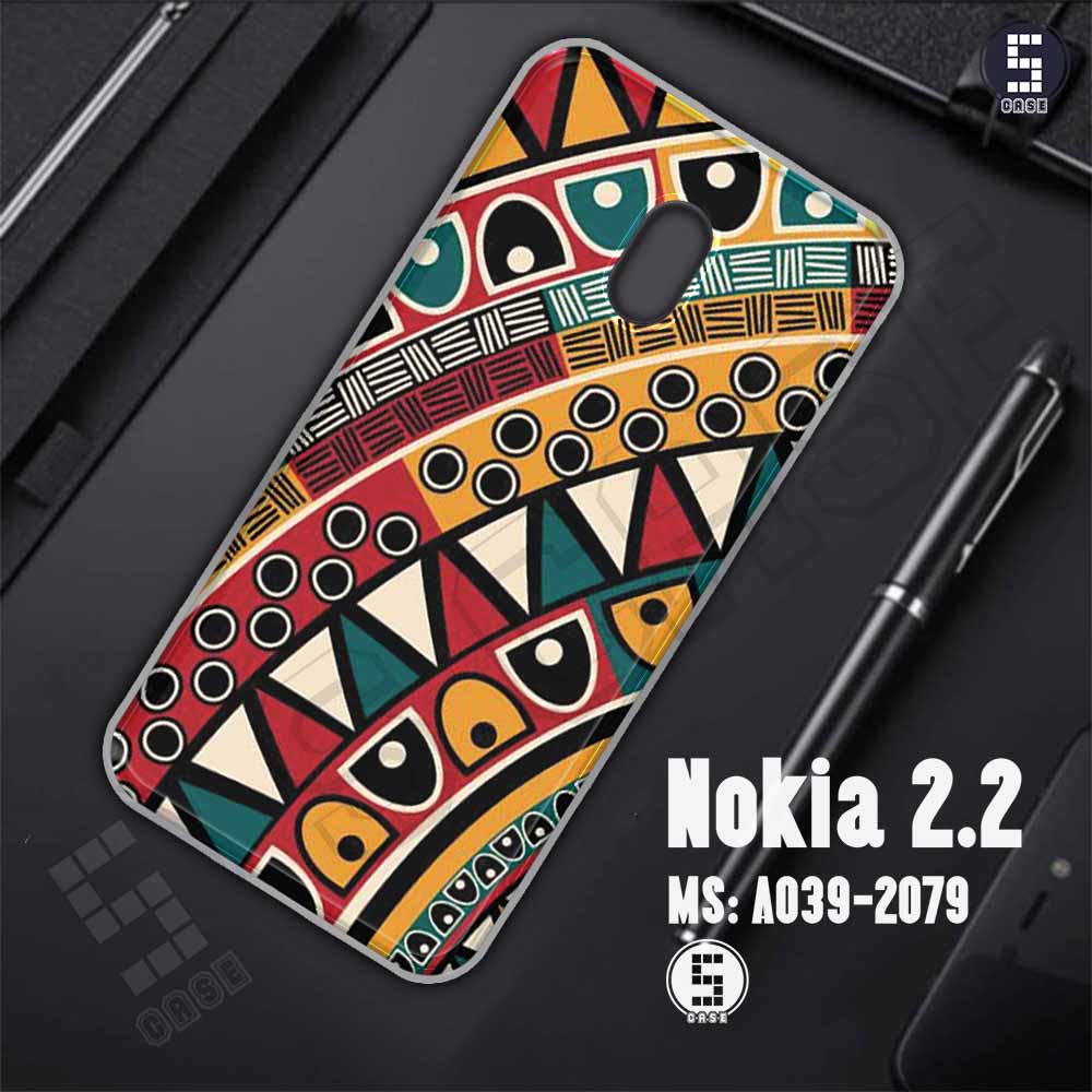 Ốp cho Nokia 2.2 hình hoa văn Thổ Cẩm A039-2079