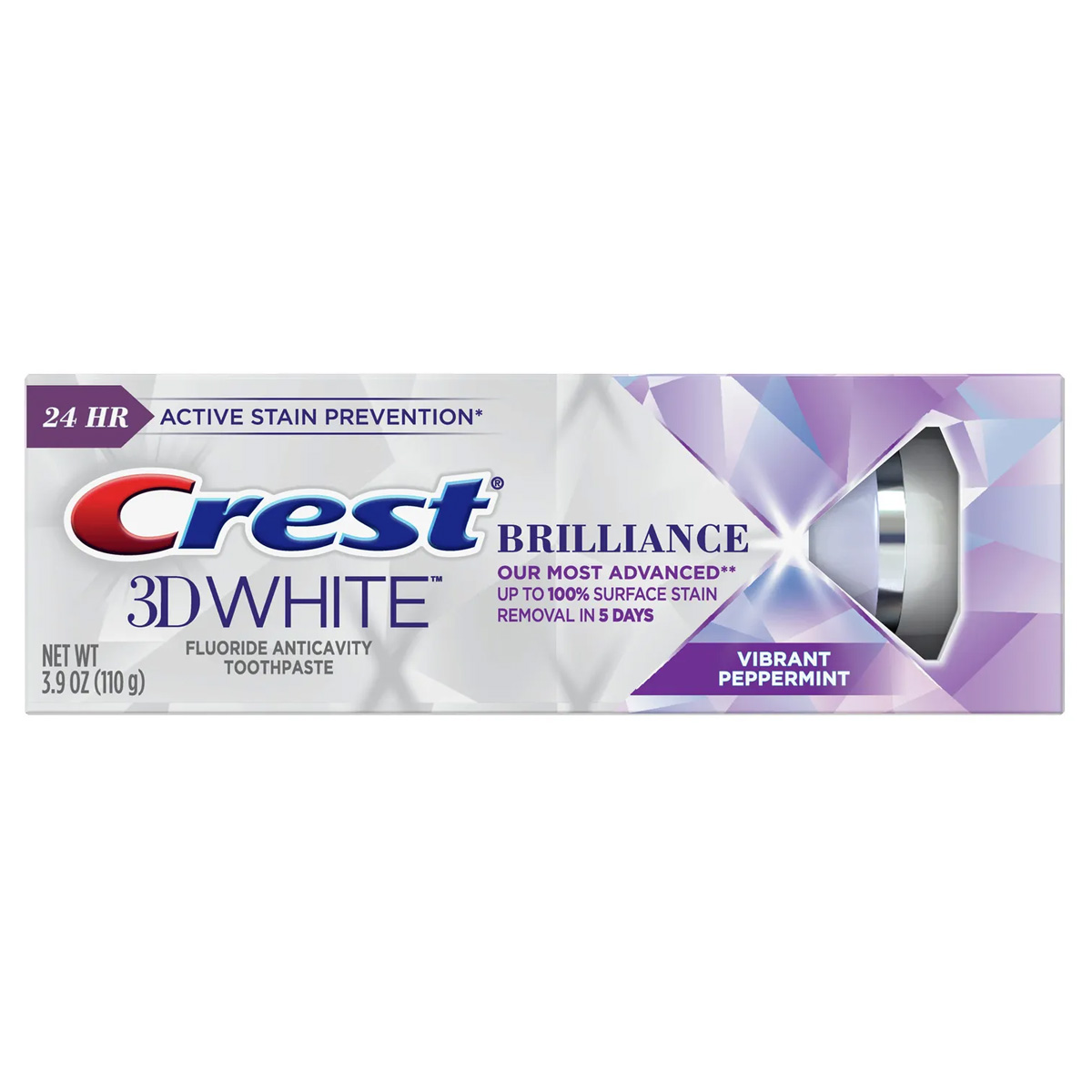 Kem đánh răng trắng răng Crest 3D White Brilliance Vibrant Peppermint 130g