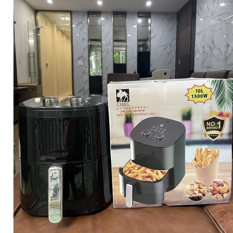 Nồi chiên không dầu CAMEL 10L, Bếp chiên không dầu, Nồi chiên không dầu chính hãng, Nồi chiên không dầu 10L công xuát 1500W giúp thực phẩm nhanh chín tiết kiệm điện năng bảo về sức khỏe gia đình, Lò nướng điện, noi chien khong dau Gala Store