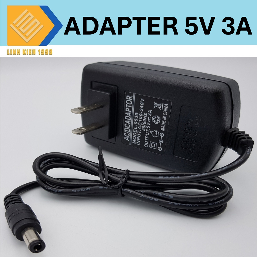 Nguồn adapter 5v3a ac -dc 220v - 5v chui 5.5mmx2.2mm