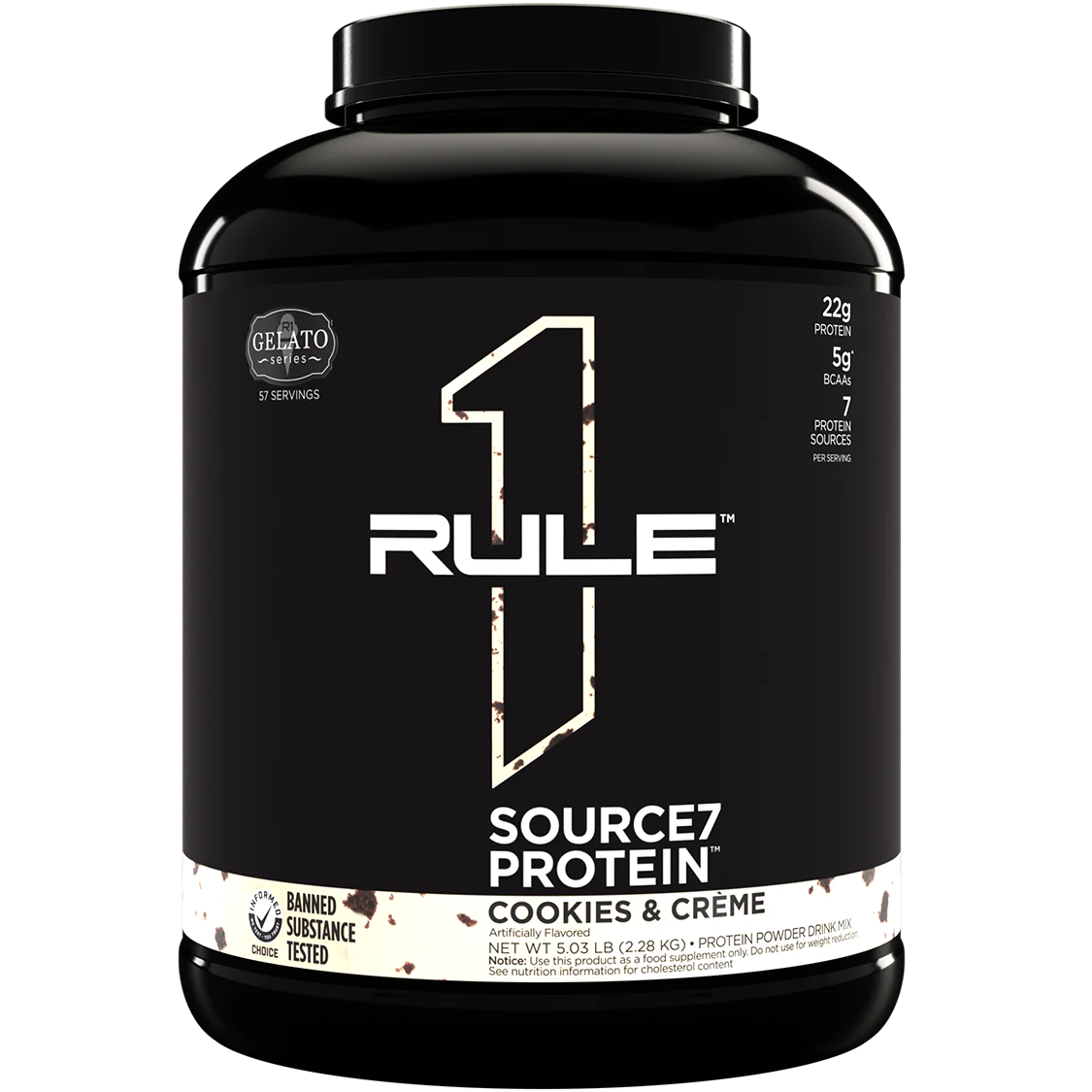 Bột Cung Cấp 7 Loại Protein Vị Kem Gelato RULE 1 SOURCE7 PROTEIN 5LBS