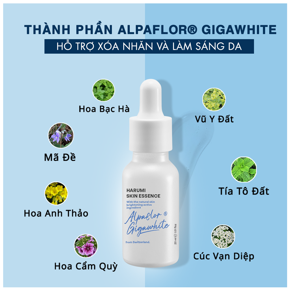 Tinh Chất Trẻ Hoá Da Harumi - Hỗ Trợ Xoá Nhăn, Nâng Cơ, Dưỡng Trắng Da
