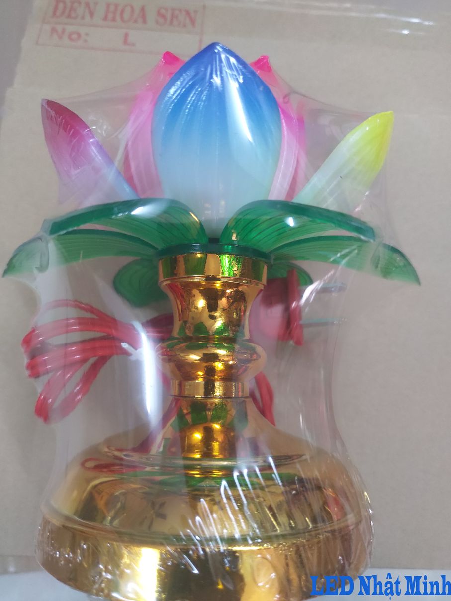 Bộ đèn bàn thờ hoa sen (Lớn) 1 cặp