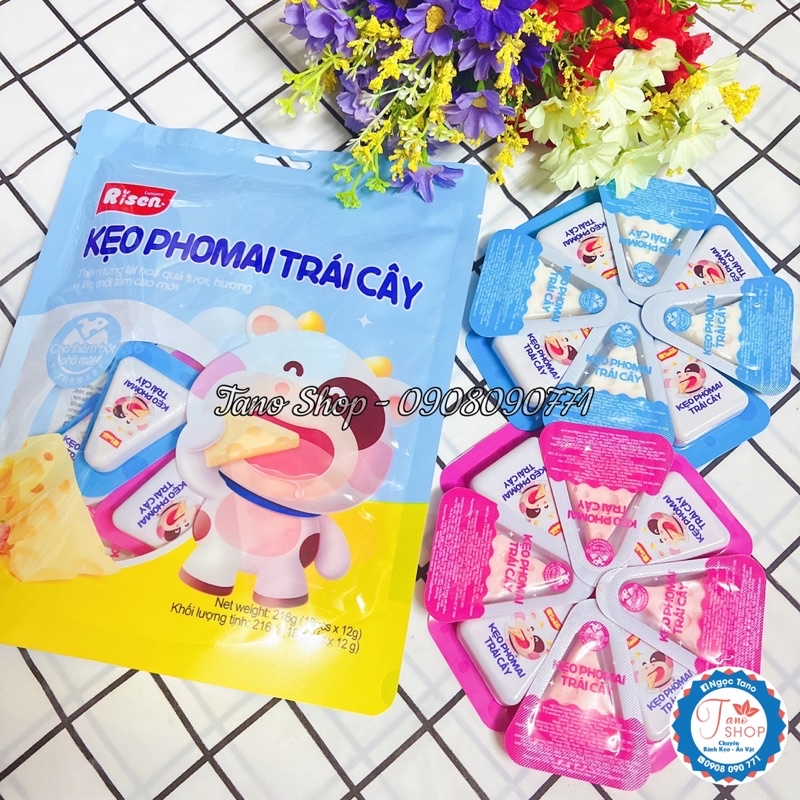 Kẹo phô mai trái cây Risen - 216g