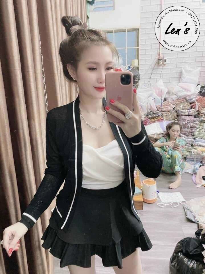 ÁO KHOÁC CARDIGAN MỎNG VIỀN