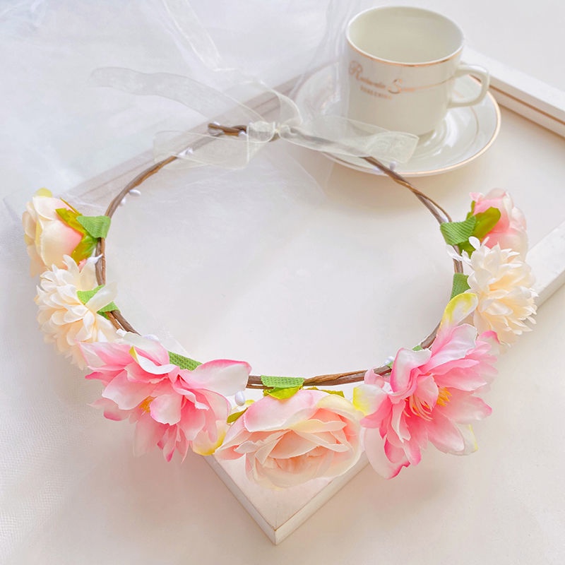 Vòng hoa đội đầu kiểu công chúa cho bé gái