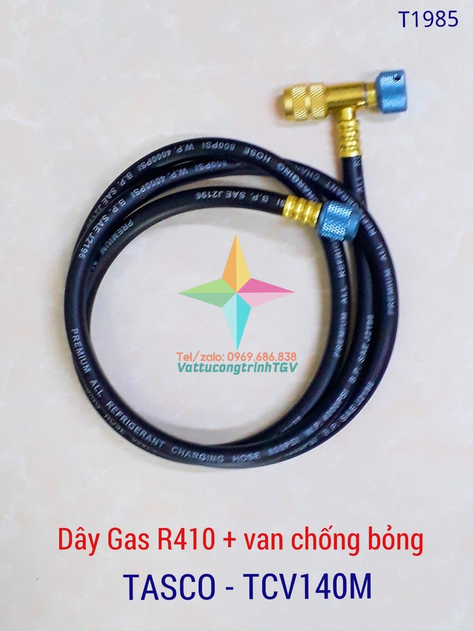 Dây nạp gas tích hợp van chống bỏng gas R410 TASCO - TCV140M