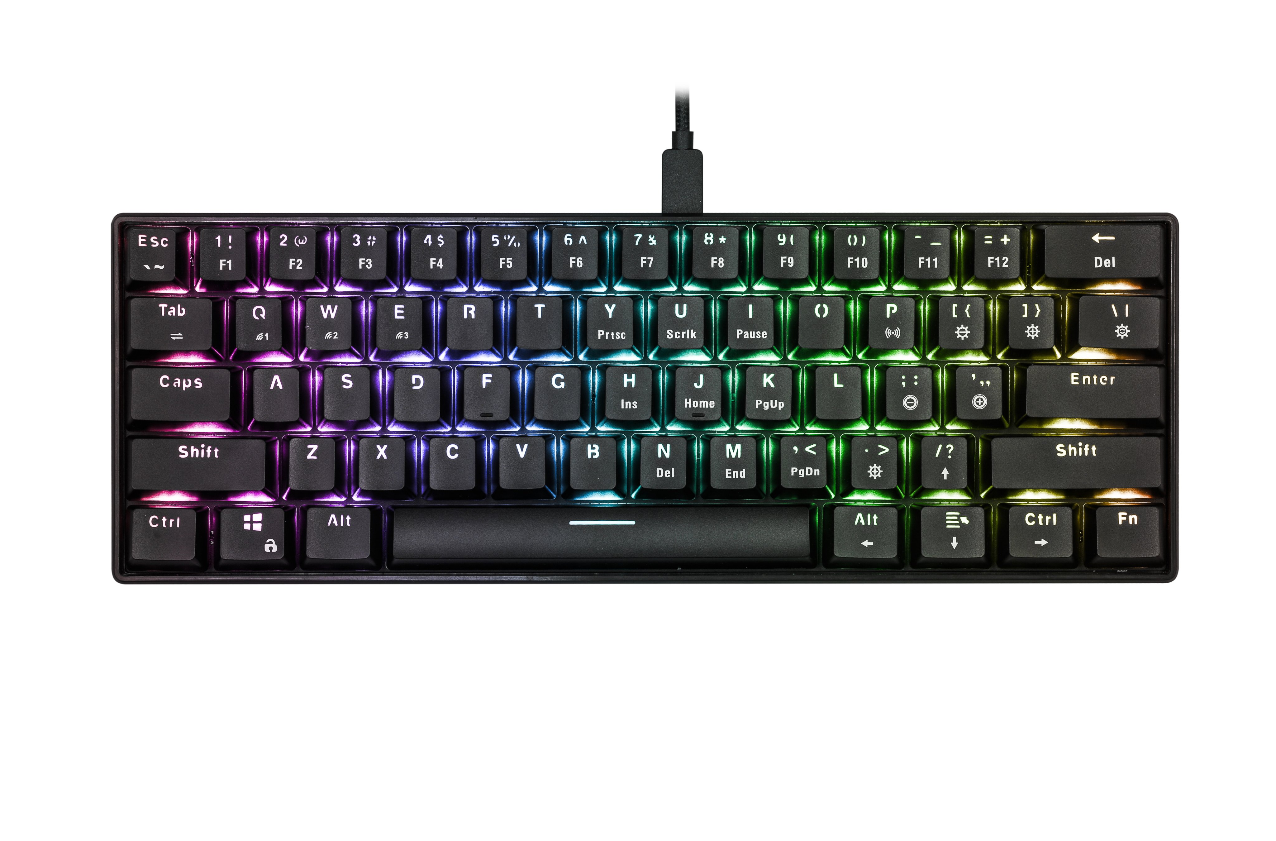 Bàn Phím Cơ Không Dây Blutooth E-DRA EK361W Led RGB - Brown Switch