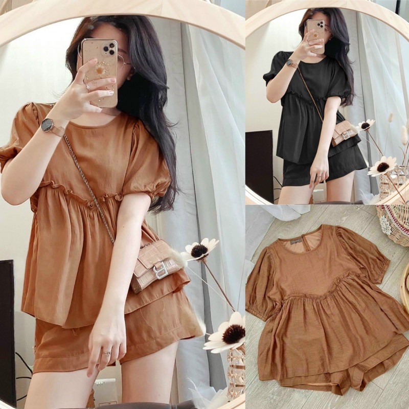 Sét peplum bèo ngực bigsize 60=>90kg