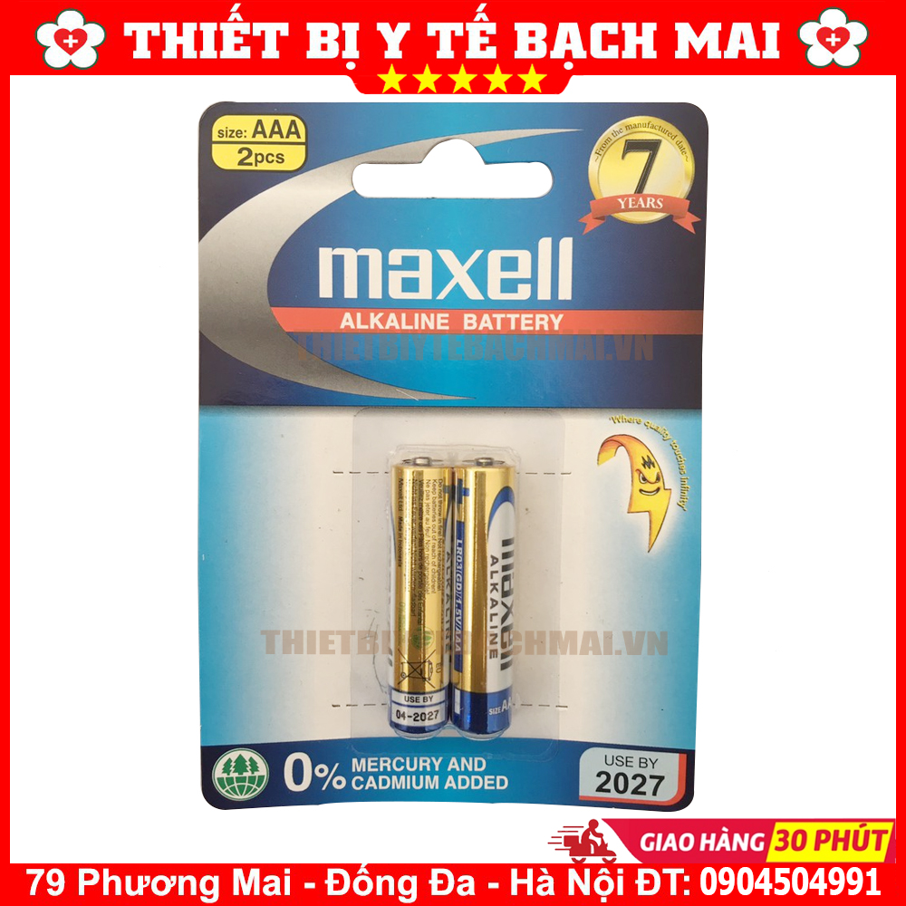 Pin dành cho máy đo huyết áp bắp tay maxell alkaline aa/aaa
