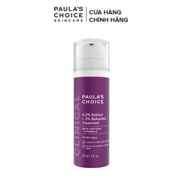 Tinh chất chống lão hóa từ Retinol và Bakuchiol Paulas Choice Clinical 0.3% Retinol + 2% Bakuchiol 30ml Mã 8015 giá rẻ