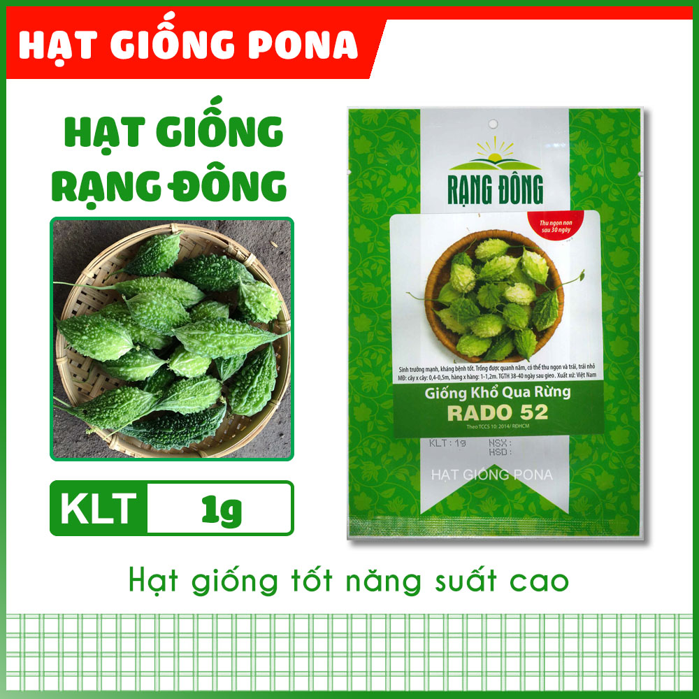 Hạt giống Khổ qua rừng RADO 52 (1g) - Hạt giống Rạng Đông
