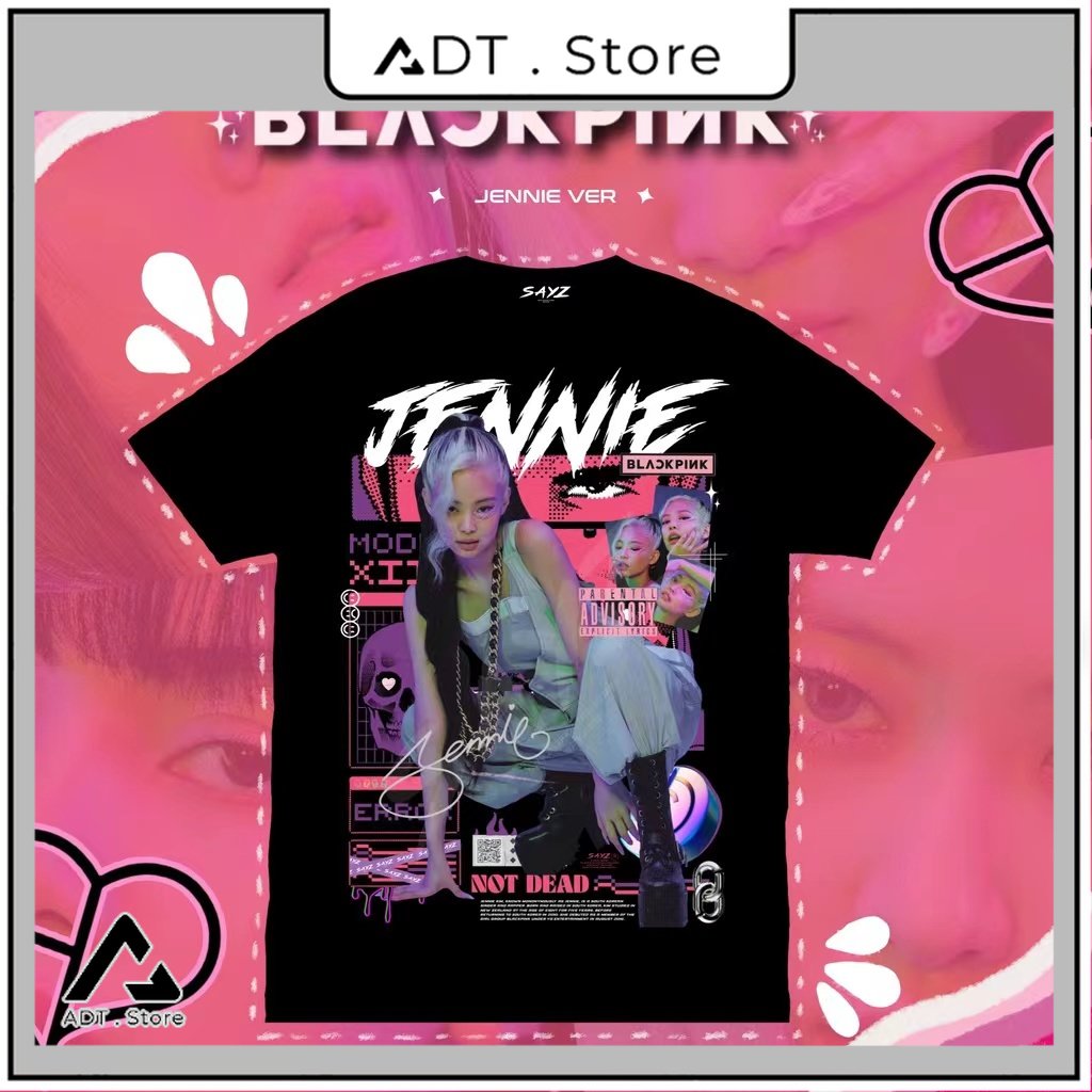Áo thun blackink jisoo jennie ross lisa phong cách hip hop | basic anime store