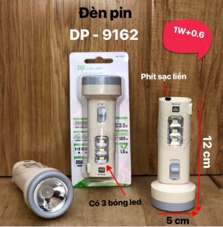 Đèn pin mini 9162 cầm tay sạc điện 2 chế độ tiện lợi - đèn pin cắm trại - đèn pin siêu sáng - đèn cầm tay - đèn pin sạc