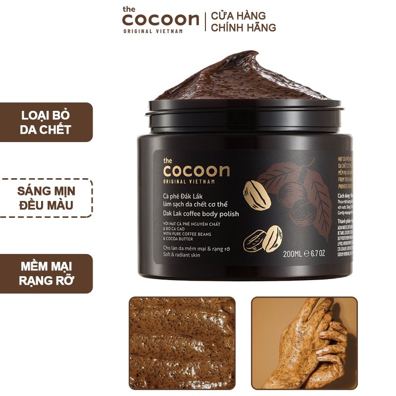 Tẩy Da Chết Cocoon Dak Lak Coffee Body Polish 200ml