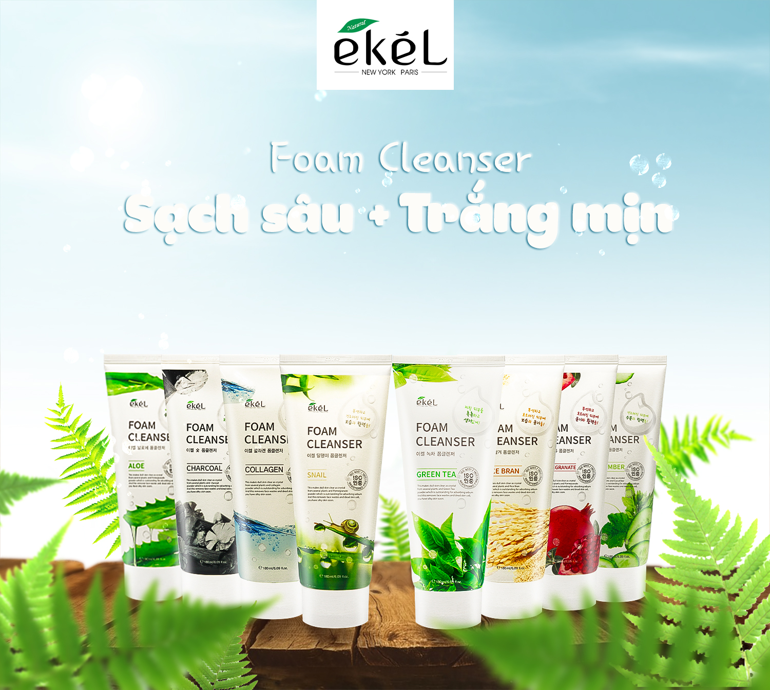 [HCM]Sữa rửa mặt tinh chất lựu Ekel - Ekel Pomegranate Foam Cleanser