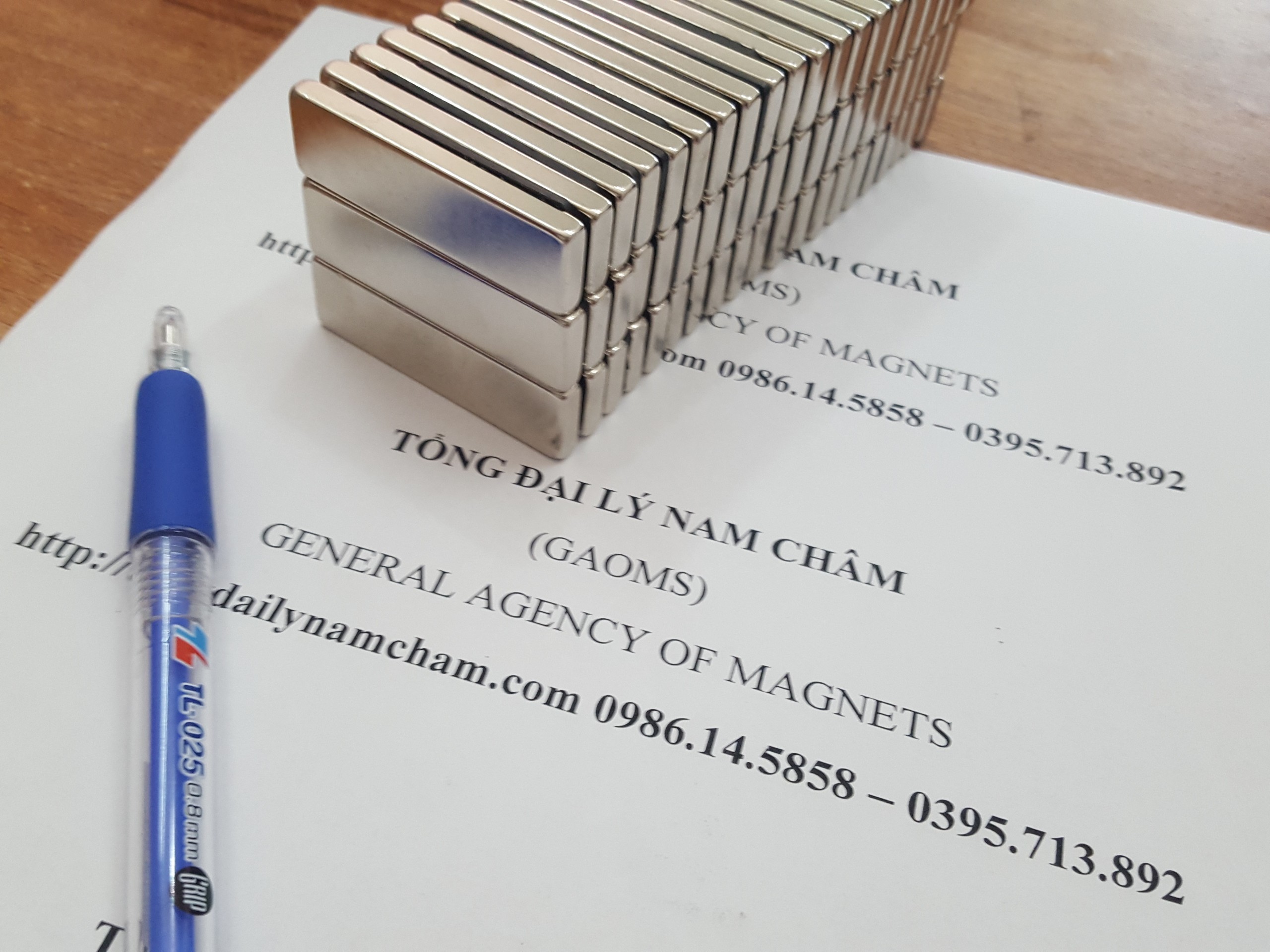 5 viên nam châm đất hiếm 50x15x5mm
