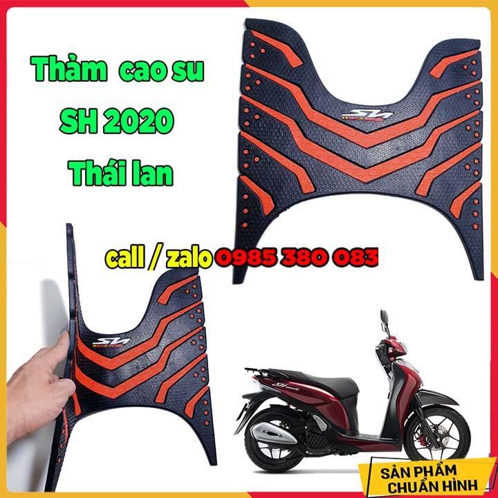 Thảm để chân - thảm lót sàn SH mode 2020 - 2021 thái lan ( đen đỏ)