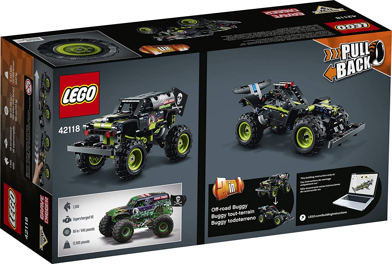 Đồ chơi LEGO TECHNIC -Chiến Xe Monster Jam Grave Digger - 42118